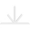 Ekena Millwork Saratoga Architectural Grade PVC Gable Bracket, 108"W x 67 1/2"H x 4"D x 6"F, 15/12 Pitch GBP108X68X0406SAR00 - alternate 3
